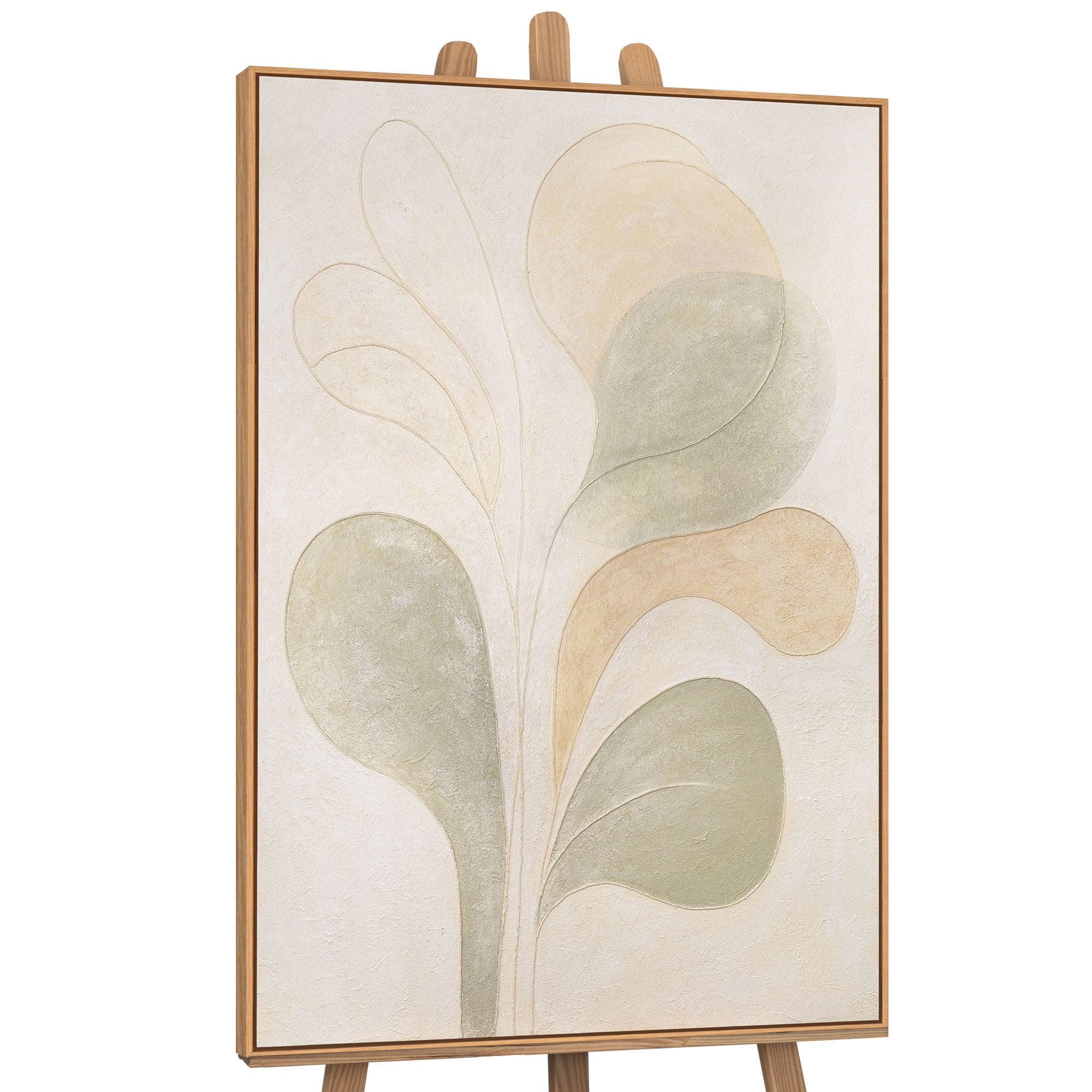 GEMÄLDE Leichtigkeit Schattenfugenrahmen Eichefarben 120x80 cm - Eichefarben, Holz (120/80cm) - YS-art gallery