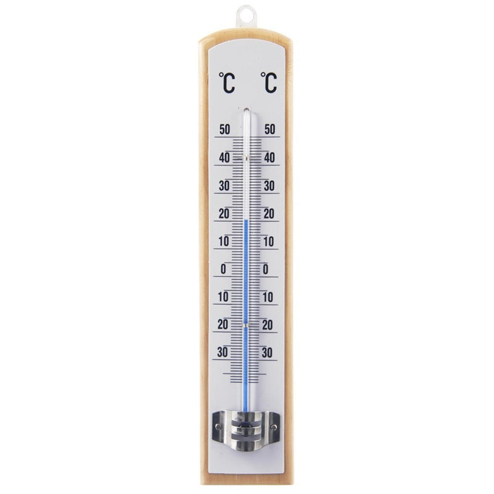 UNIVERSAL-THERMOMETER, Holz, natur, 21 cm - Naturfarben, Holz - Orion 
