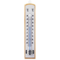 UNIVERSAL-THERMOMETER, Holz, natur, 21 cm - Naturfarben, Holz - Orion 