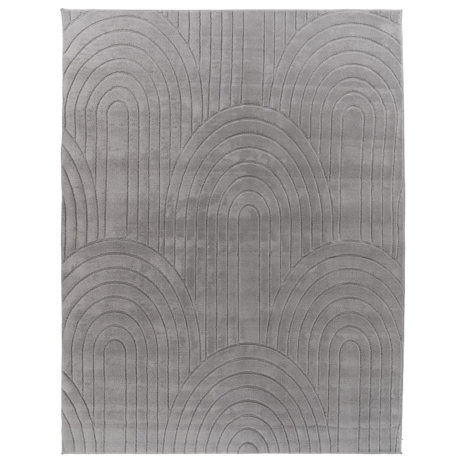 Paco Home Hochflorteppich Grau 120x160 cm