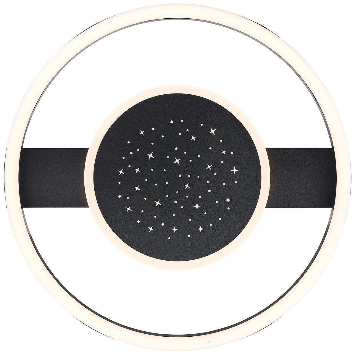 DECKENLEUCHTE Reno G92996A06 - Schwarz, Metall (37/37/5cm) - Brilliant