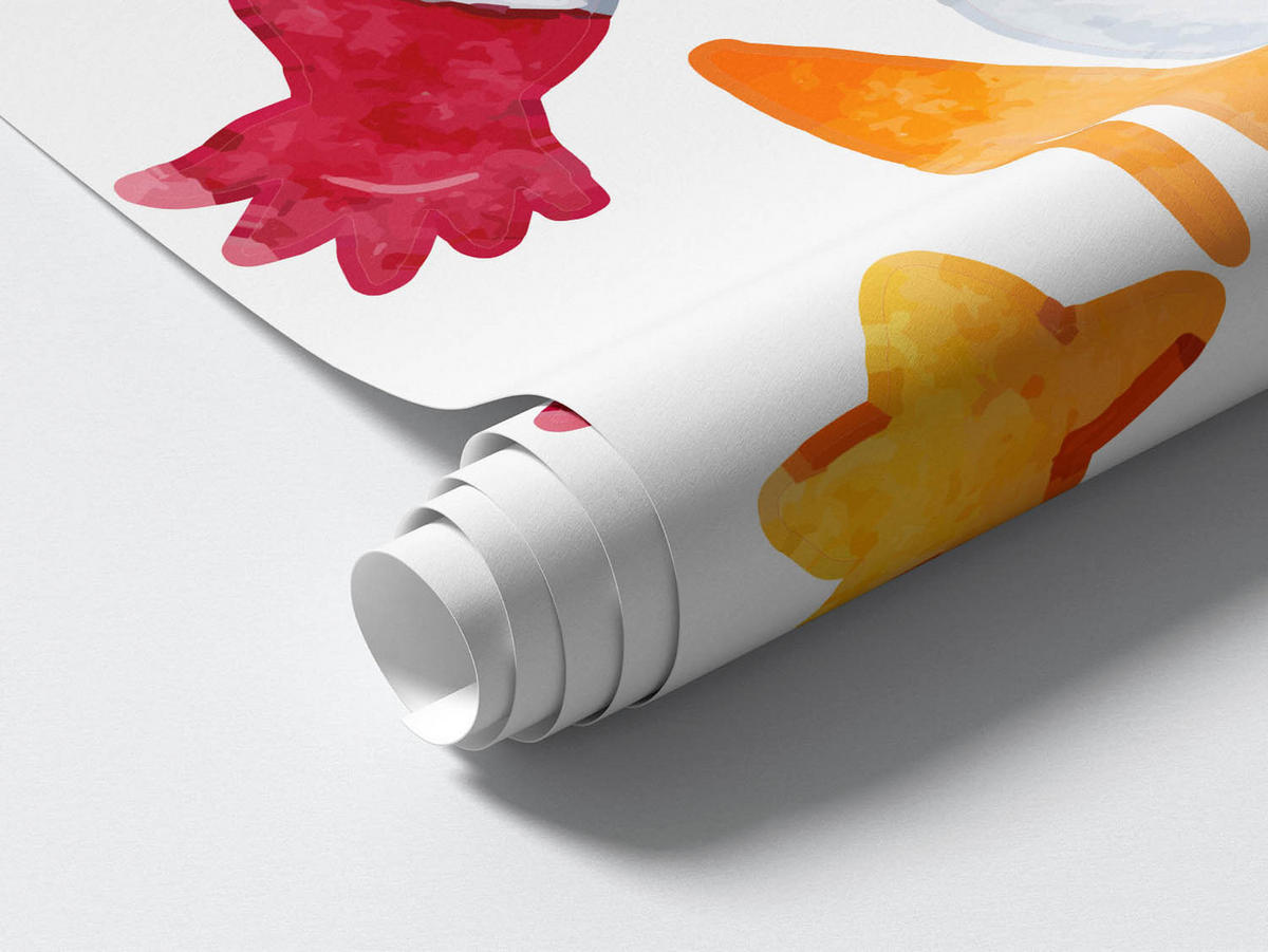 WANDAUFKLEBER 130x219cm - Astronautenrakete Weltraum - Multicolor, Kunststoff (130/219/0.1cm) - Wallfluent