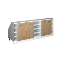KUCHYNSKÁ SKRIŇA PRE ŠIKMÉ STRECHY R-Line Remeselný dub 210 cm Súprava 5 korpusov skrine hĺbka 60 cm - biela/dub artisan, kompozitné drevo (210/83.8/60cm) - Vicco
