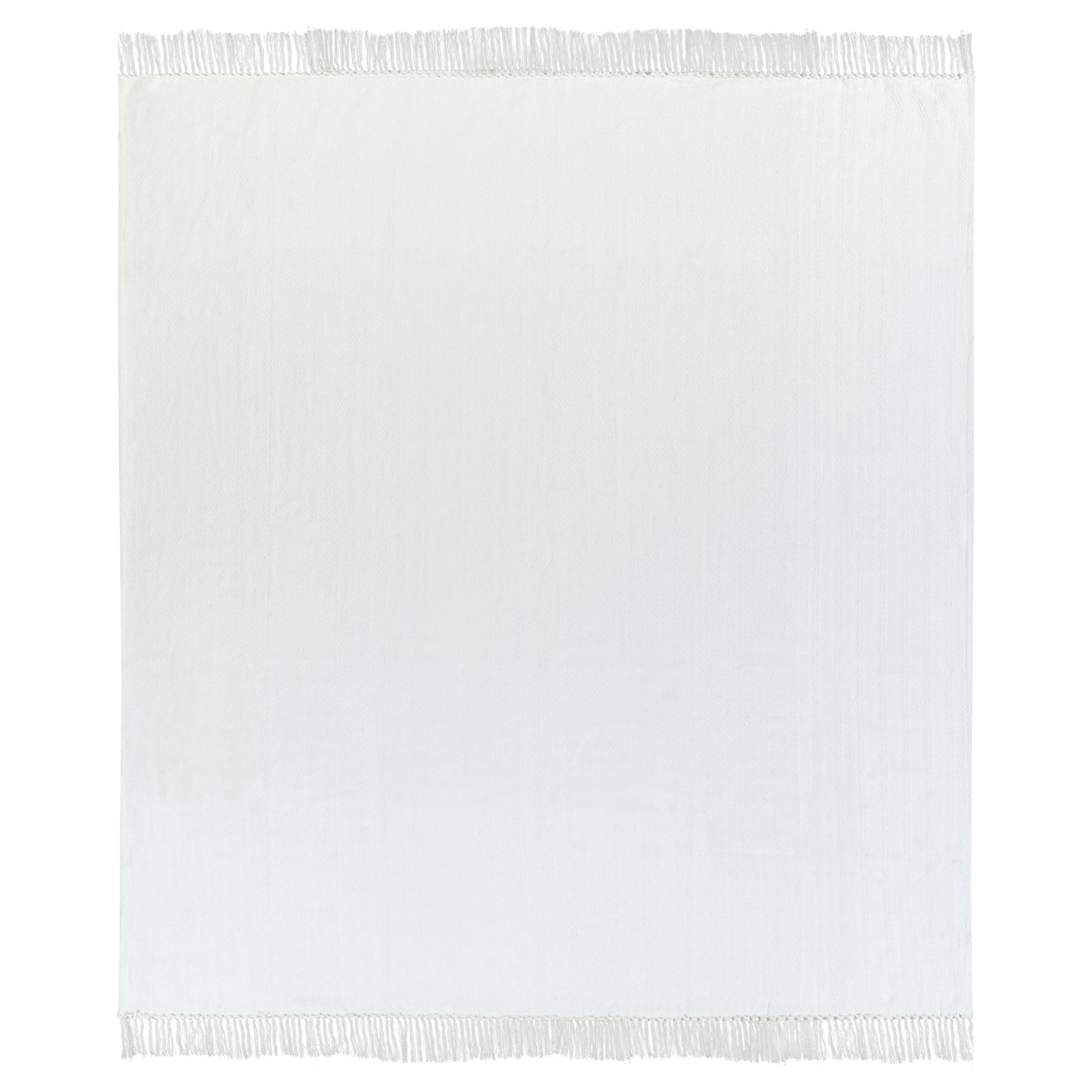 DECKE Weiß 200/220 cm Ampara - Weiß, Textil (200/220cm) - Beliani