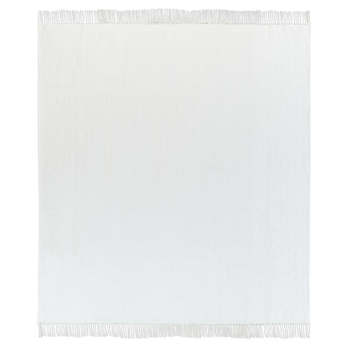DECKE Weiß 220/240 cm Ampara - Weiß, Textil (220/240cm) - Beliani