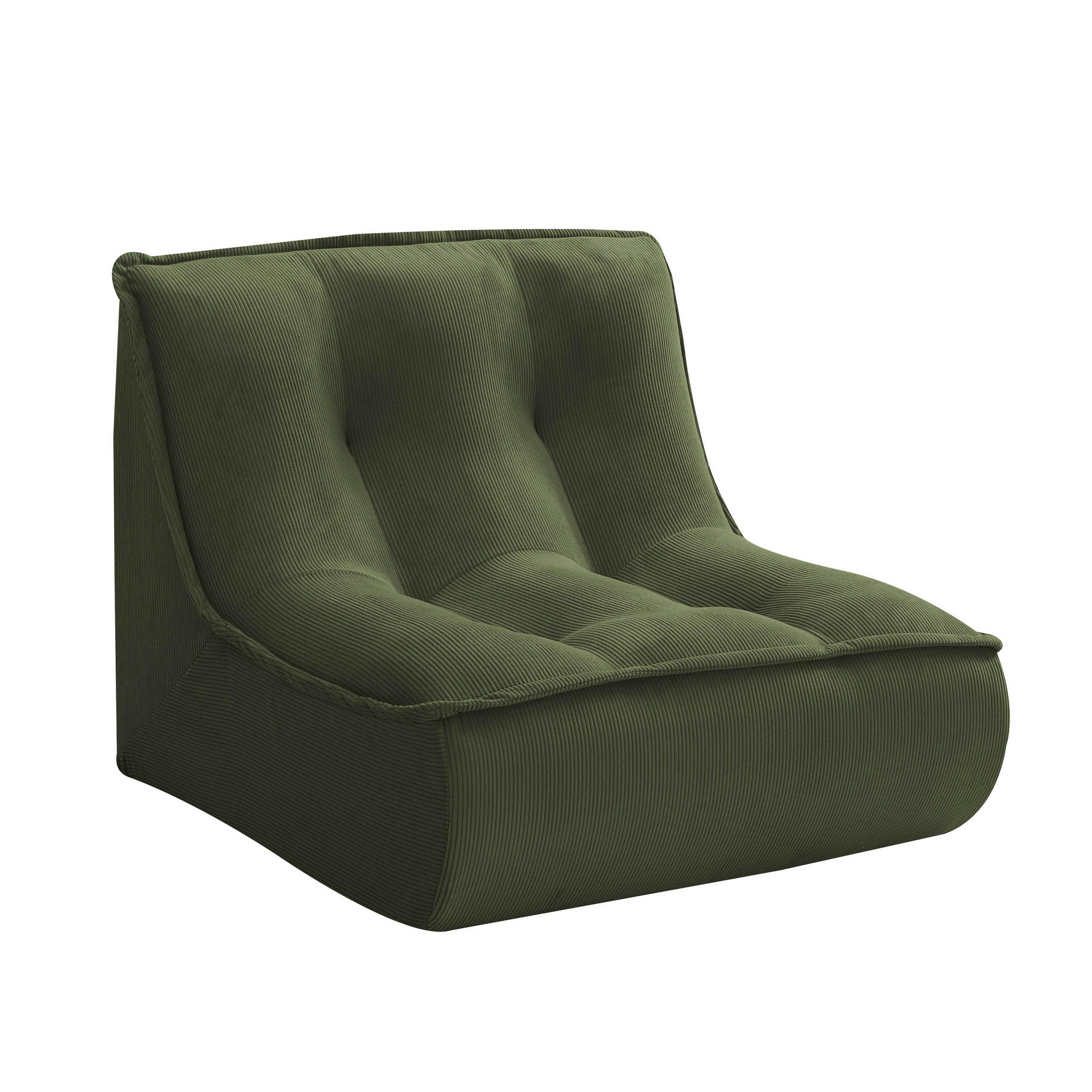 SESSEL, Grün - Grün, Textil (90/70/80cm) - Oviala