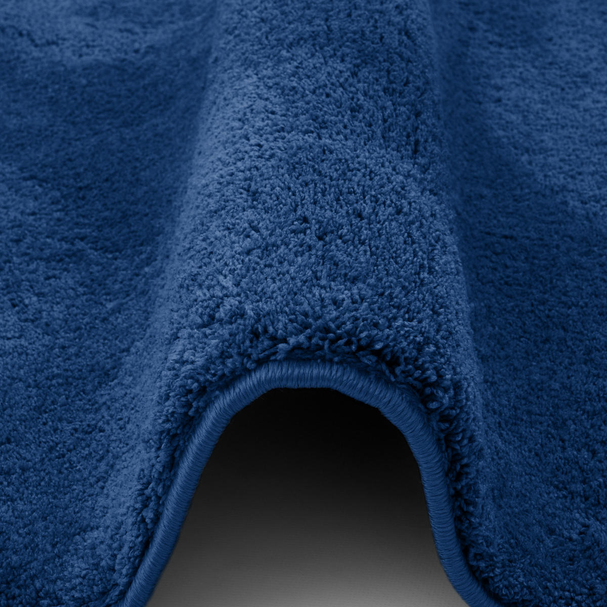 HOCHFLOR SUPER SOFT TEPPICH SILKY RUND - Dunkelblau, Textil (160/160cm) - Pergamon