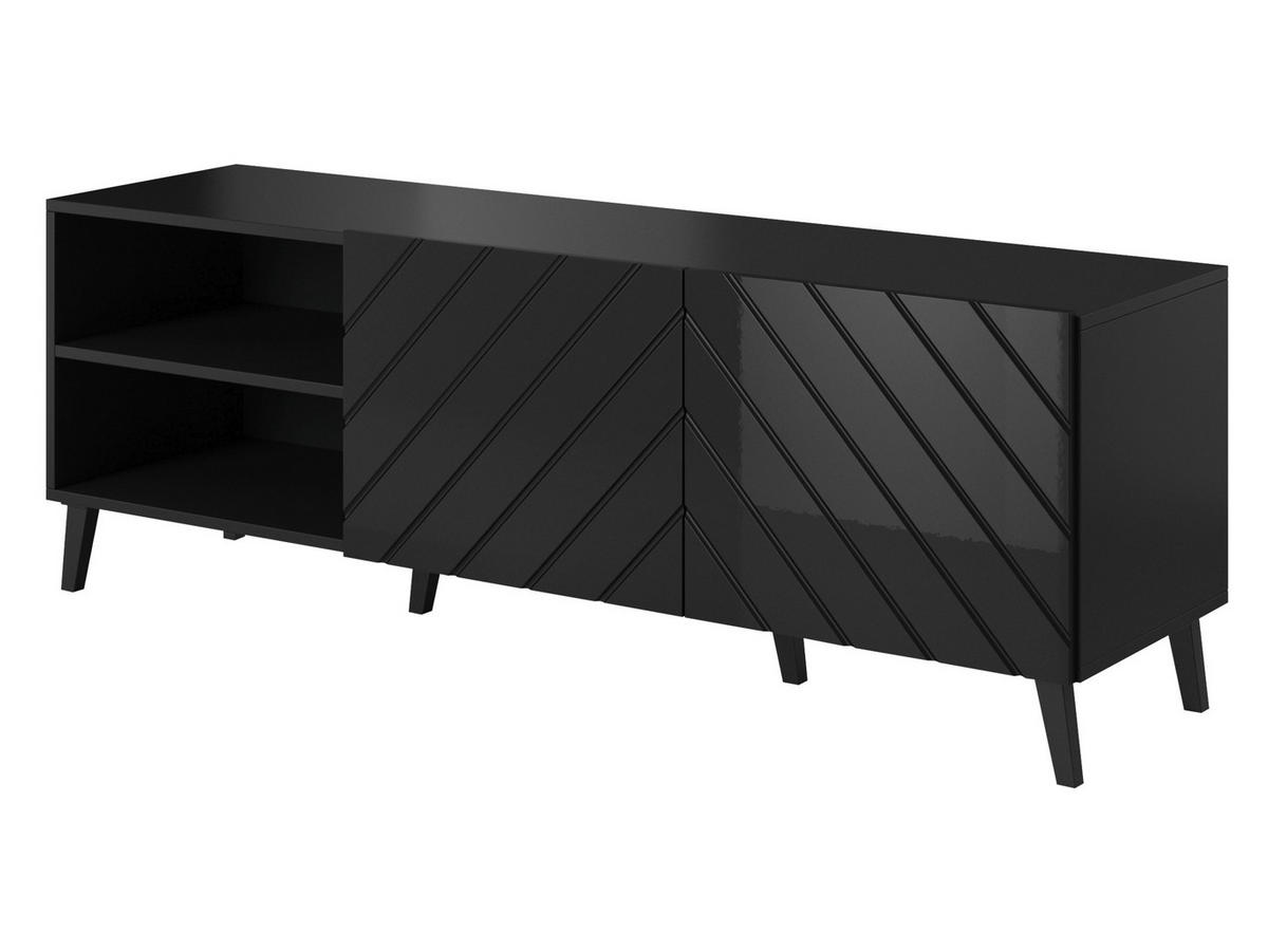 TV-LOWBOARD Abeto 150 - Schwarz/Graphitfarben, Holzwerkstoff/Kunststoff (150/52/42cm) - MIRJAN24