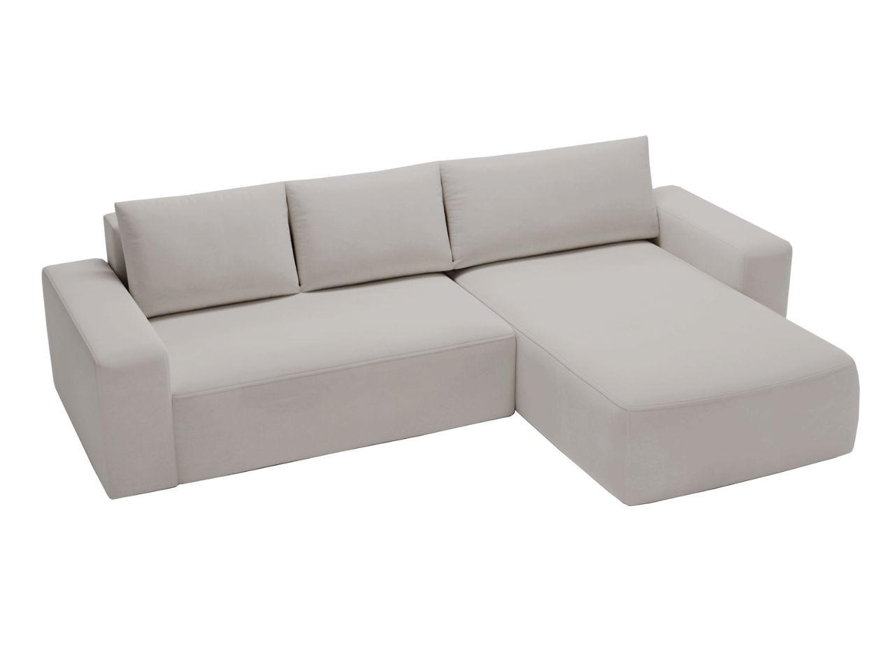 ECKSOFA Tazones Hellgrau Rechts - Hellgrau, Holz/Kunststoff (250/165cm) - Graingold