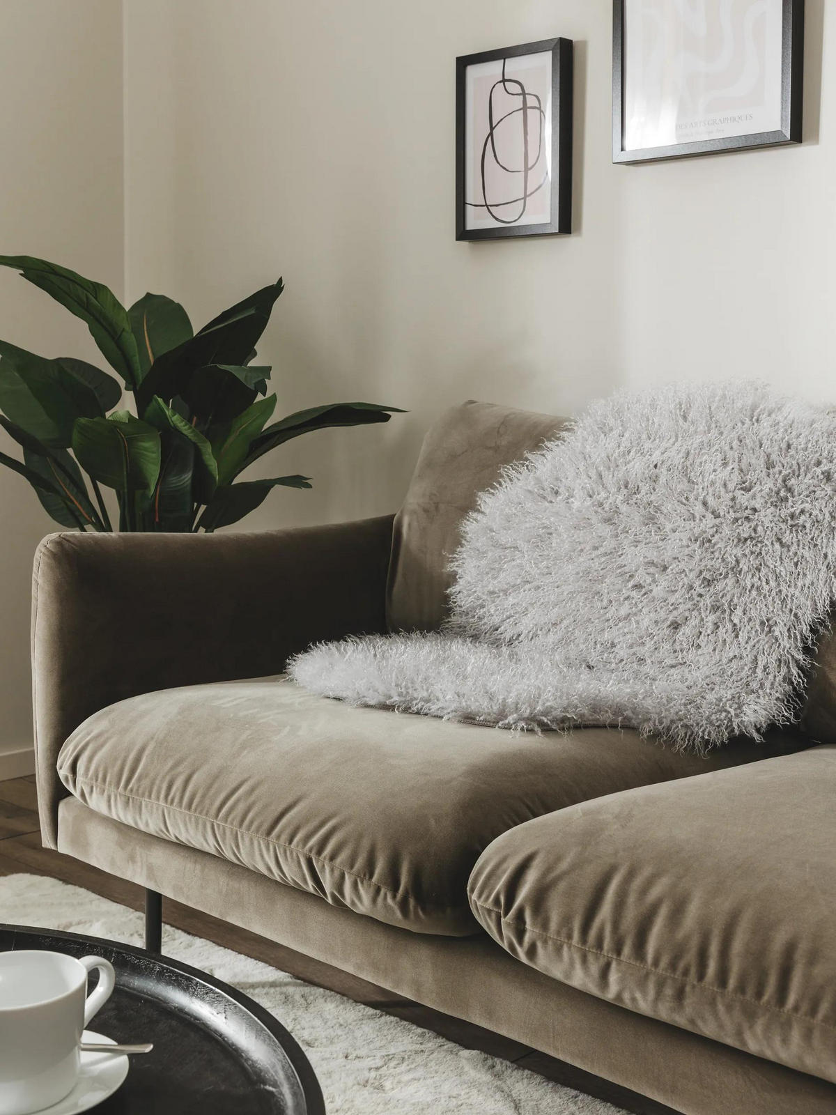 KUNSTFELL-TEPPICH Oscar Grau 60x90 cm - Grau, Textil (60/90cm) - benuta Nest