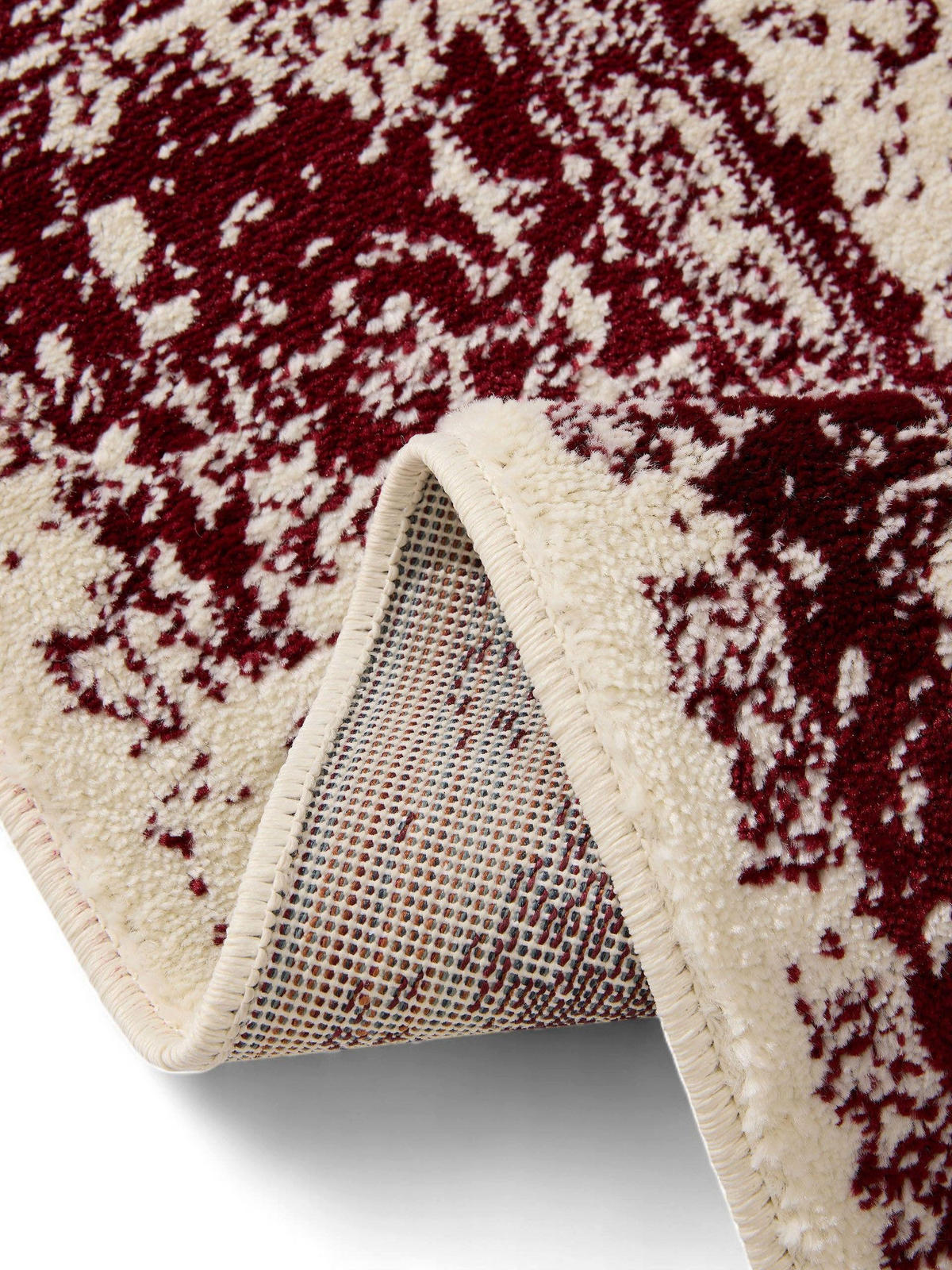 VINTAGE-TEPPICH Suki 300/400 cm - Rot/Creme, Kunststoff (300/400cm) - benuta