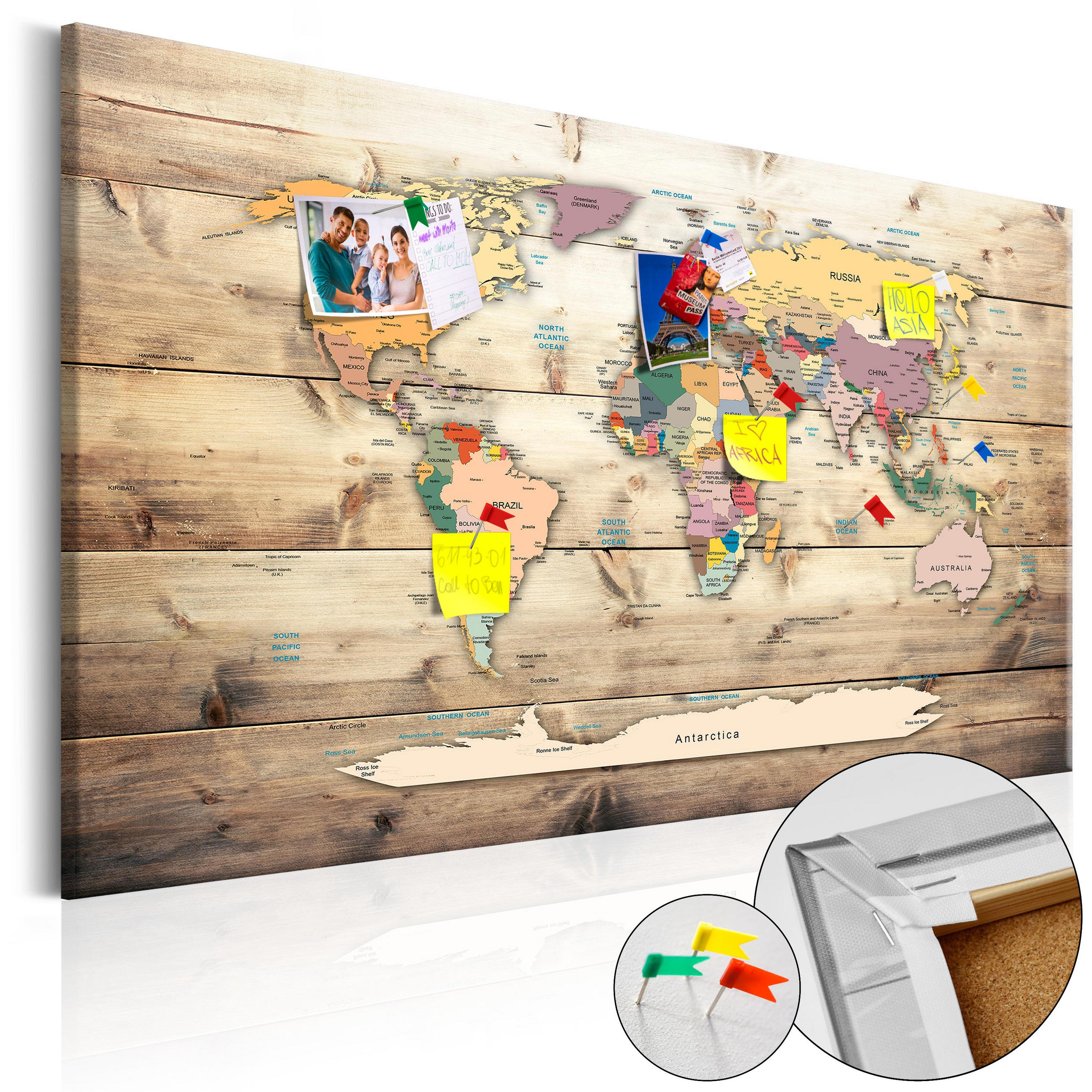 PINNWANDBILDER Bunt 90/60 cm - Multicolor, Naturmaterialen/Textil (90/60cm) - KUNSTLOFT