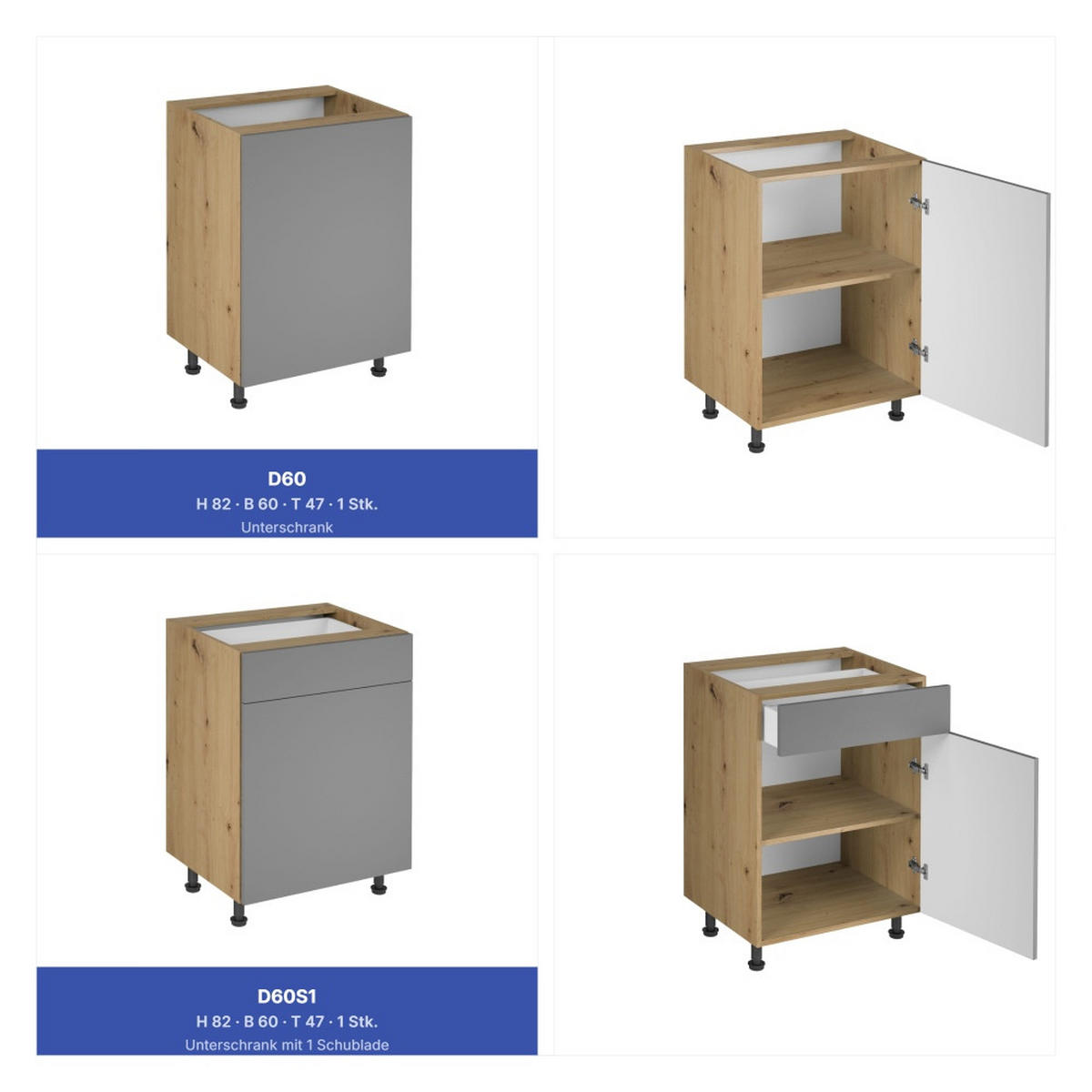 KÜCHENZEILE 300 cm - Langen KL30-M300 - in Beige / Matt - Beige, Holz (300/212/52cm)