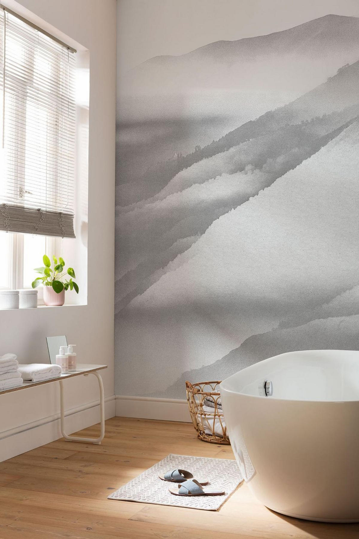 FOTOTAPETE Landschaft 200 x 280 cm - Schwarz, Papier (200/280cm) - Sanders & Sanders