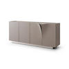 SIDEBOARD EMMA Grau Holz - Silberfarben/Weiß, Holzwerkstoff/Metall (180/78/42cm) - KAWOLA