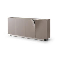 SIDEBOARD EMMA Grau Holz - Silberfarben/Weiß, Holzwerkstoff/Metall (180/78/42cm) - KAWOLA