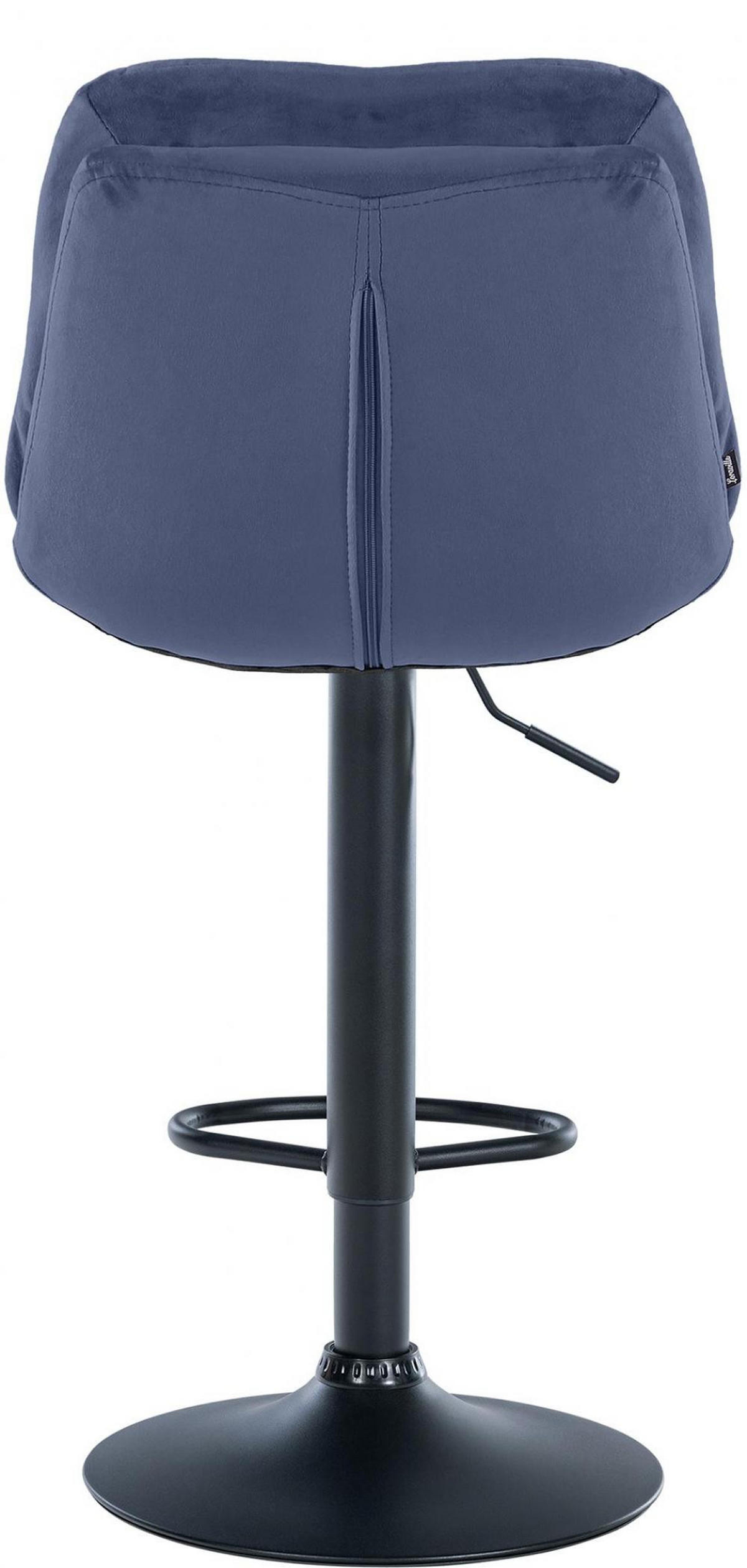 BARHOCKER Samt blau - Blau/Schwarz, Textil (46/94/54cm) - CLP