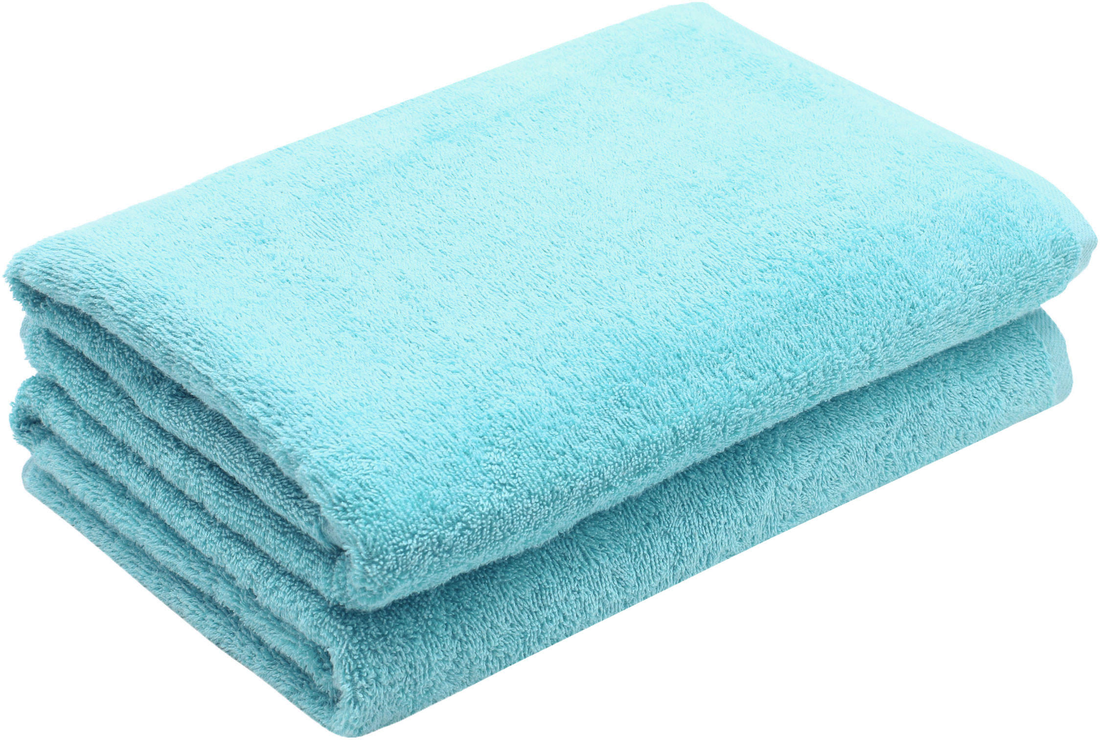 DUSCHTÜCHER, 2er-Set, 70x140 cm, 100% Baumwolle, Blau - Blau, Textil (70/140cm) - Zollner