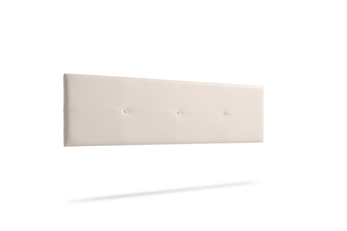 KOPFTEIL gepolstert NAPOLI Kunstleder 130x50x5 cm - Beige - Moonia - Beige, Holz (130/5/50cm)