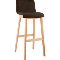 BARHOCKER Tenar Stoff Braun Braun - Braun, Textil (41/102/46cm) - DELUKE