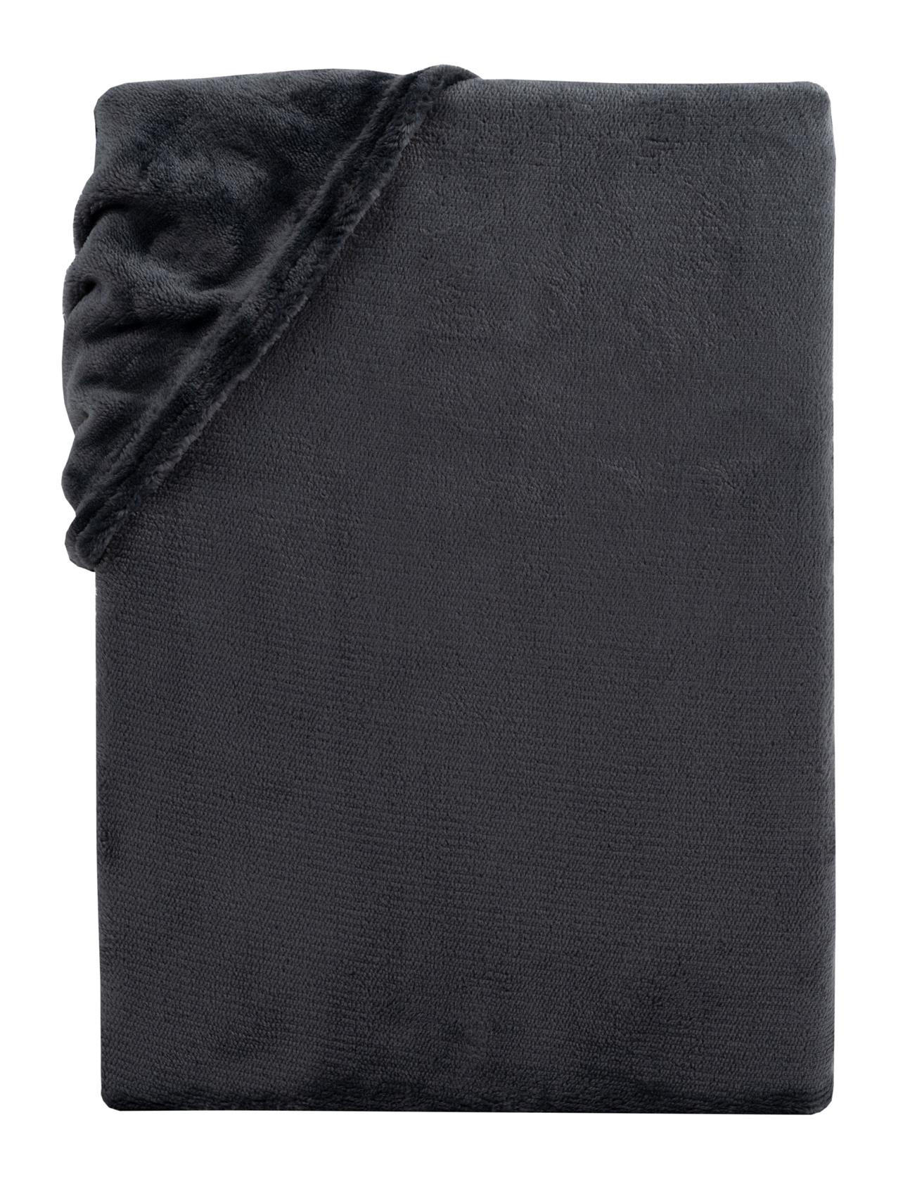 CASHMERE-TOUCH-SPANNBETTLAKEN 160x200 cm, Kuscheliges Winter Bettlaken Anthrazit - Anthrazit, Textil (160/200cm) - Carpe Sonno