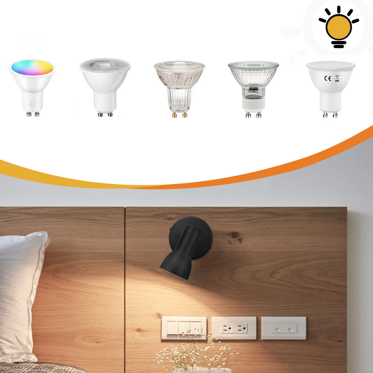 STRAHLER Gryvixa 1 Flammig 8/9/13.5 cm - Schwarz, Metall (13.5/8/9cm) - ZMH