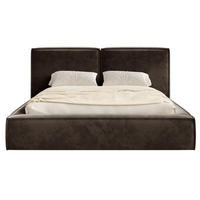 POLSTERBETT Tilves Braun 140x200 cm - Schwarz/Braun, Kunststoff/Textil (140/200cm) - Selsey