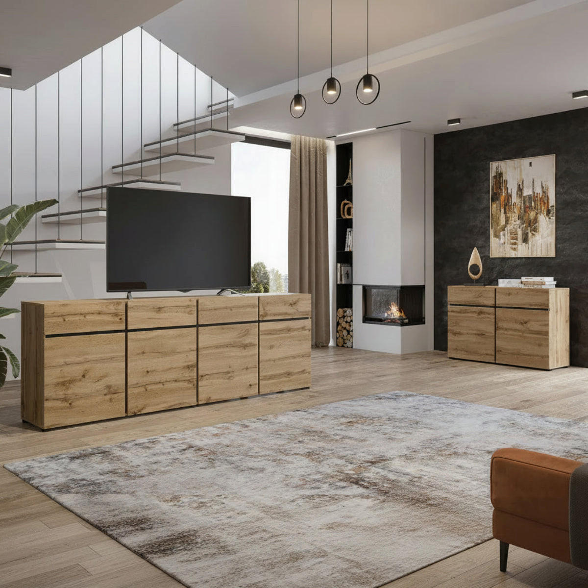 SIDEBOARD Lilia Holz - Braun, Holzwerkstoff (225/78.5/40cm) - Petits-meubles