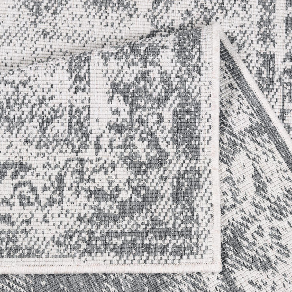 OUTDOOR-TEPPICH DuoRug 5577 Grau 120x170 cm - Grau, Textil (120/170cm) - carpet city