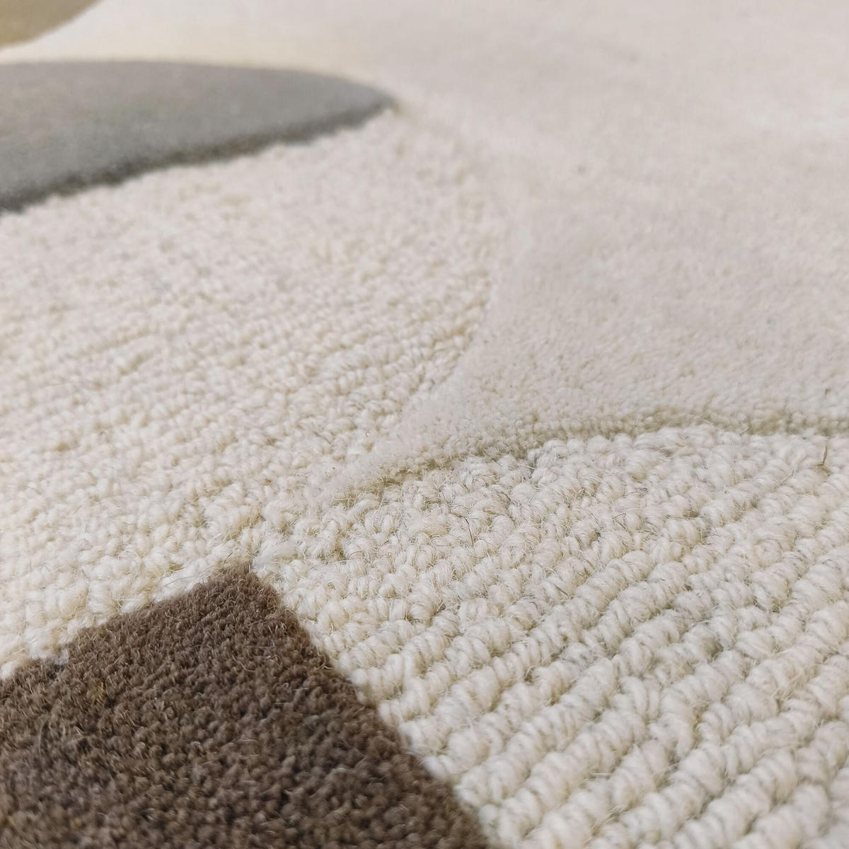 TEPPICH aus Wolle HALLEIN in Natur, geometrisch, 160 x 230 cm - Beige, Textil (160/230cm) - KADIMA DESIGN