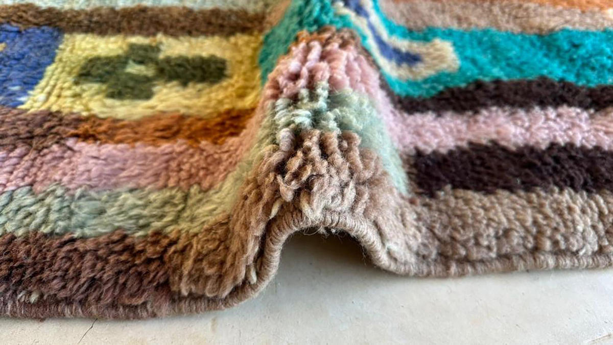 BERBERTEPPICH aus Marokko farbig 140x 200 cm - Multicolor, Naturmaterialien (140/200cm) - AFK Living