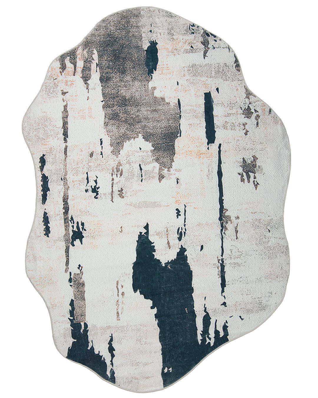 KOBEREC Arona Senia Mazovia Nepravidelný Tvar 140x200cm Bílý Hnědý Abstraktní Krátký Vlas - černá, textil (140/200cm) - Mazovia