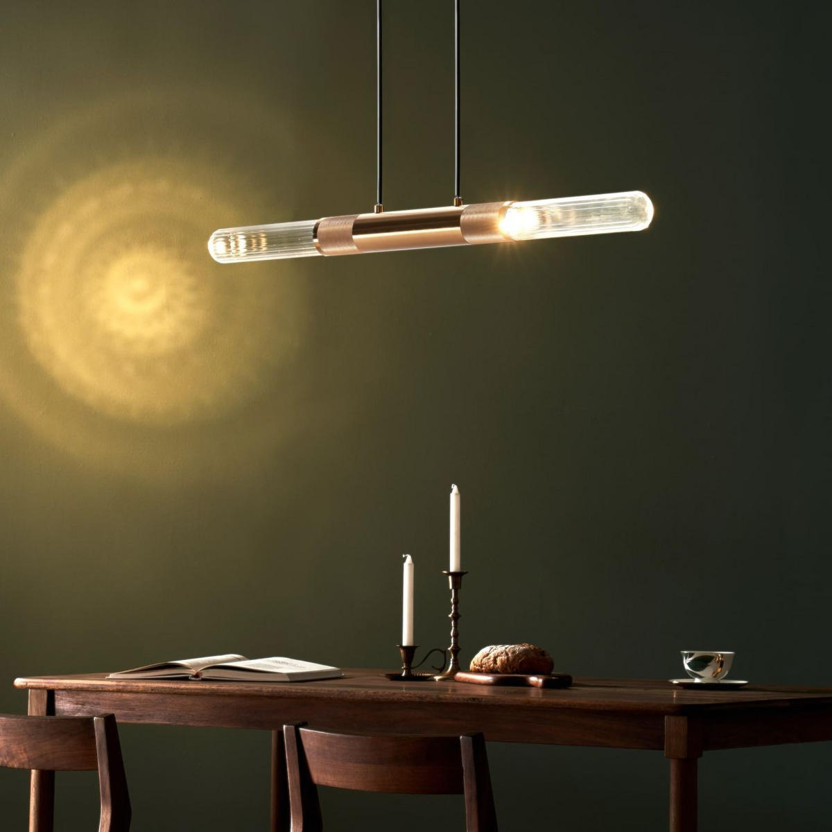 HÄNGELEUCHTE Hita, Gold / Messing, 112cm - Goldfarben, Glas (112/6.5/112cm) - KOSILUM