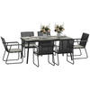 SITZGRUPPE 7-teilig für 6 Personen aus Metall - Grau, Metall - Outsunny