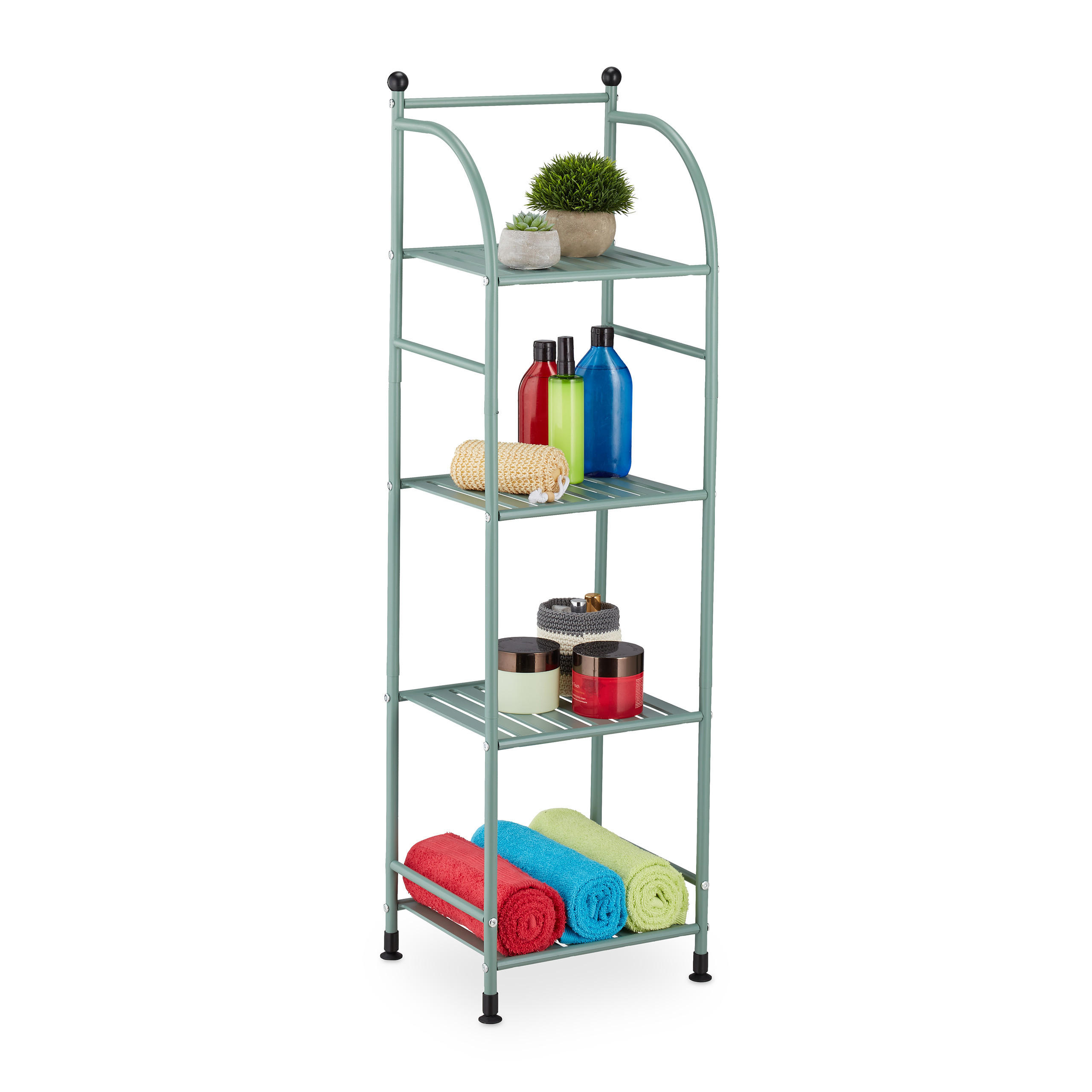 STANDREGAL - Türkis, Metall (33/115/28cm) - Relaxdays