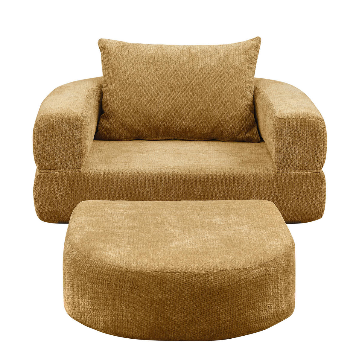 SOFA in Gelb aus Chenille, komfortabel und flexibel kombinierbar - Gelb, Textil (90/41/101cm) - Flora Grace