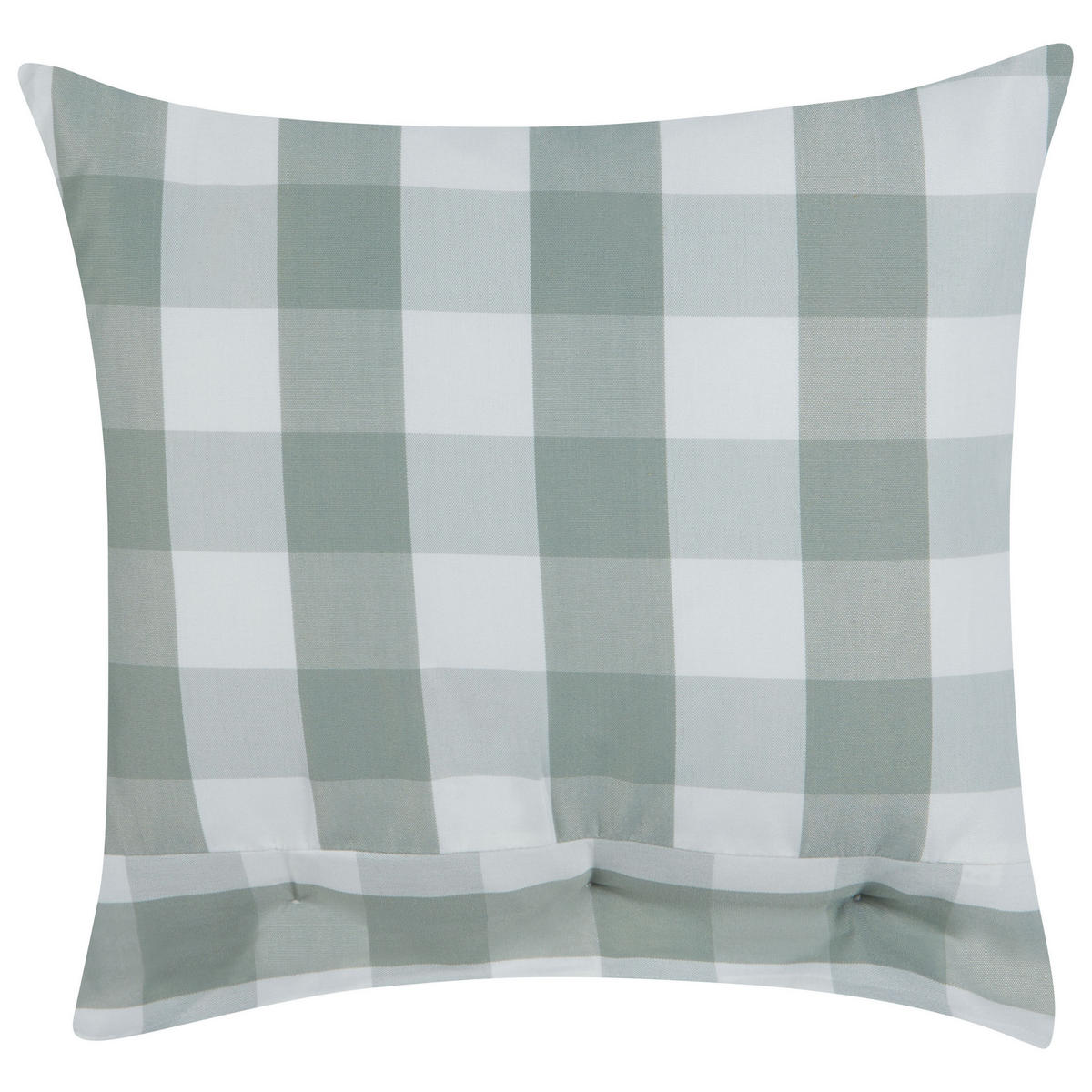 DEKOKISSEN Mintgrün 45/45 cm Tamnine - Weiß/Mintgrün, Textil (45/45cm) - Beliani