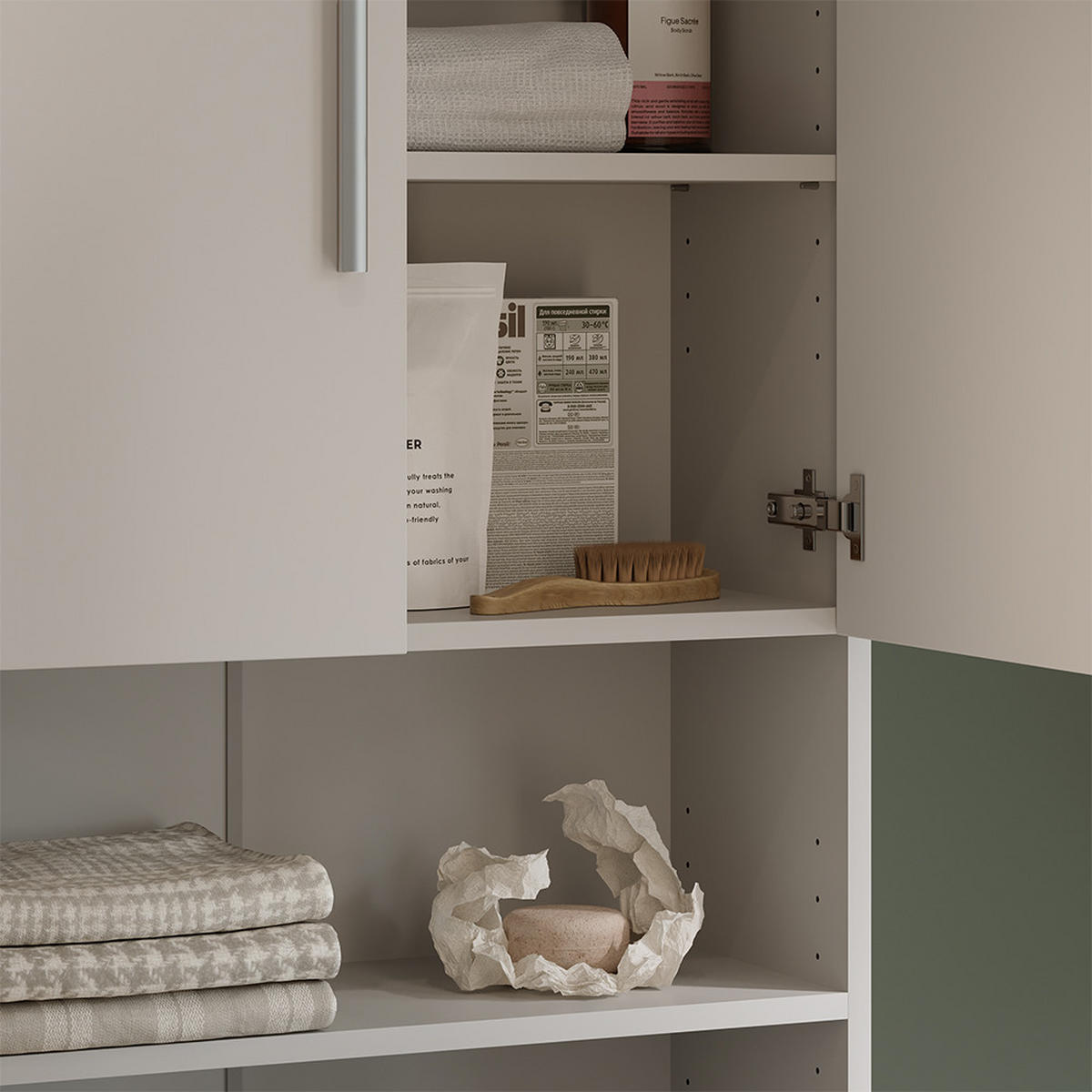 WASCHMASCHINENSCHRANK Weiß 64 x 190 cm - Weiß, Holzwerkstoff (64/190/26cm) - Vicco