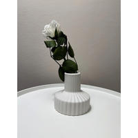KONSERVIERTE/GEFRIERGETROCKNETE, Rosen: Zeitlose Eleganz für die Ewigkeit - weiß / 30 cm - Weiß, Naturmaterialien (30cm) - Lykke & You