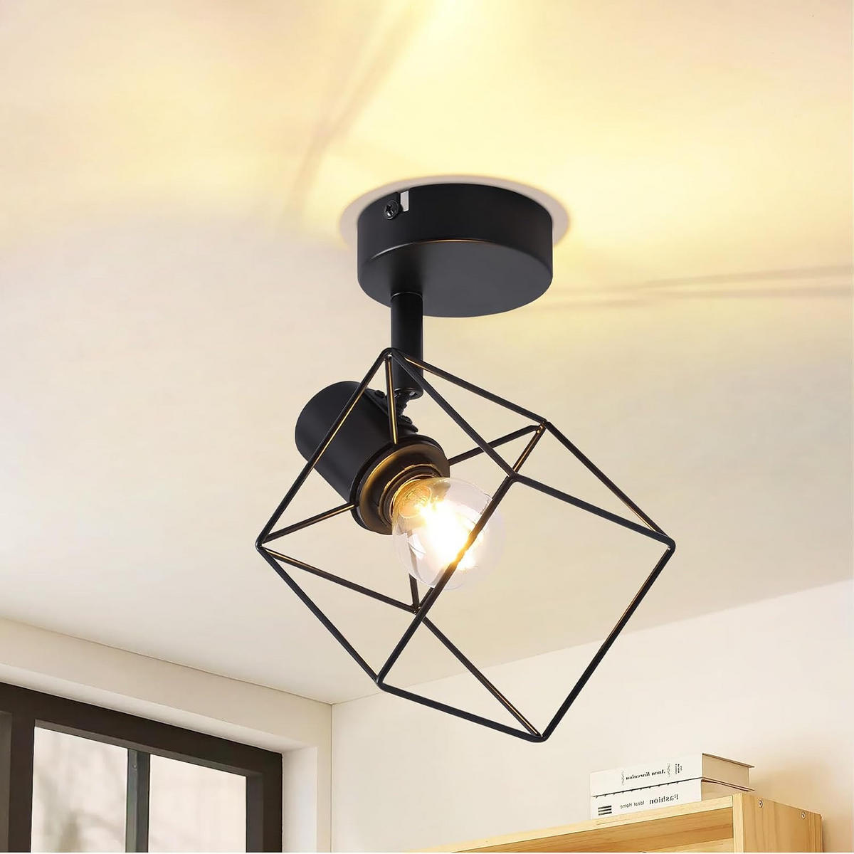 STRAHLER Ehrlich 1-flammig 10/10/15 cm - Schwarz, Metall (10/10/15cm) - ZMH