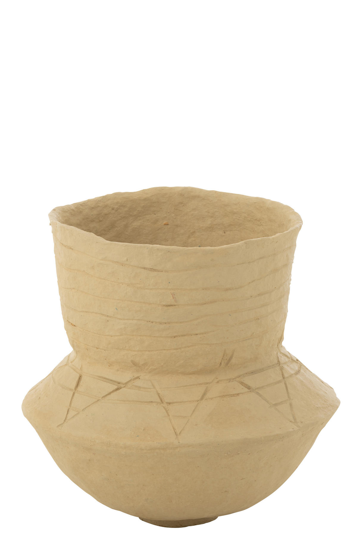 VASE VEDA - Papier - Natürliche - Ø 40 cm - Naturfarben, Papier (45cm) - J-Line