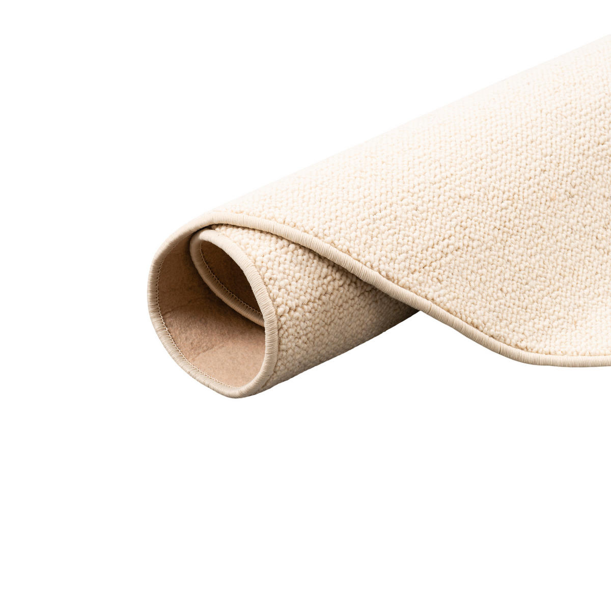 NATUR TEPPICH WOLLE BERBER RUND - Creme, Textil (200/200cm) - Snapstyle