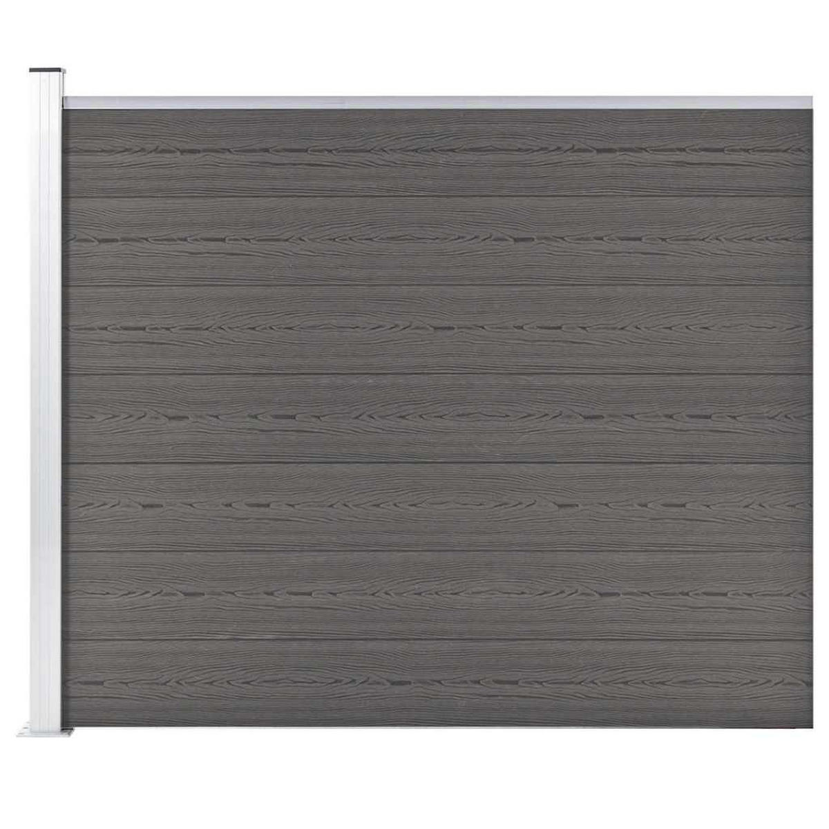 ZAUNELEMENT Wpc 175/146 Cm Grau - Grau, Holzwerkstoff (146cm) - vidaXL