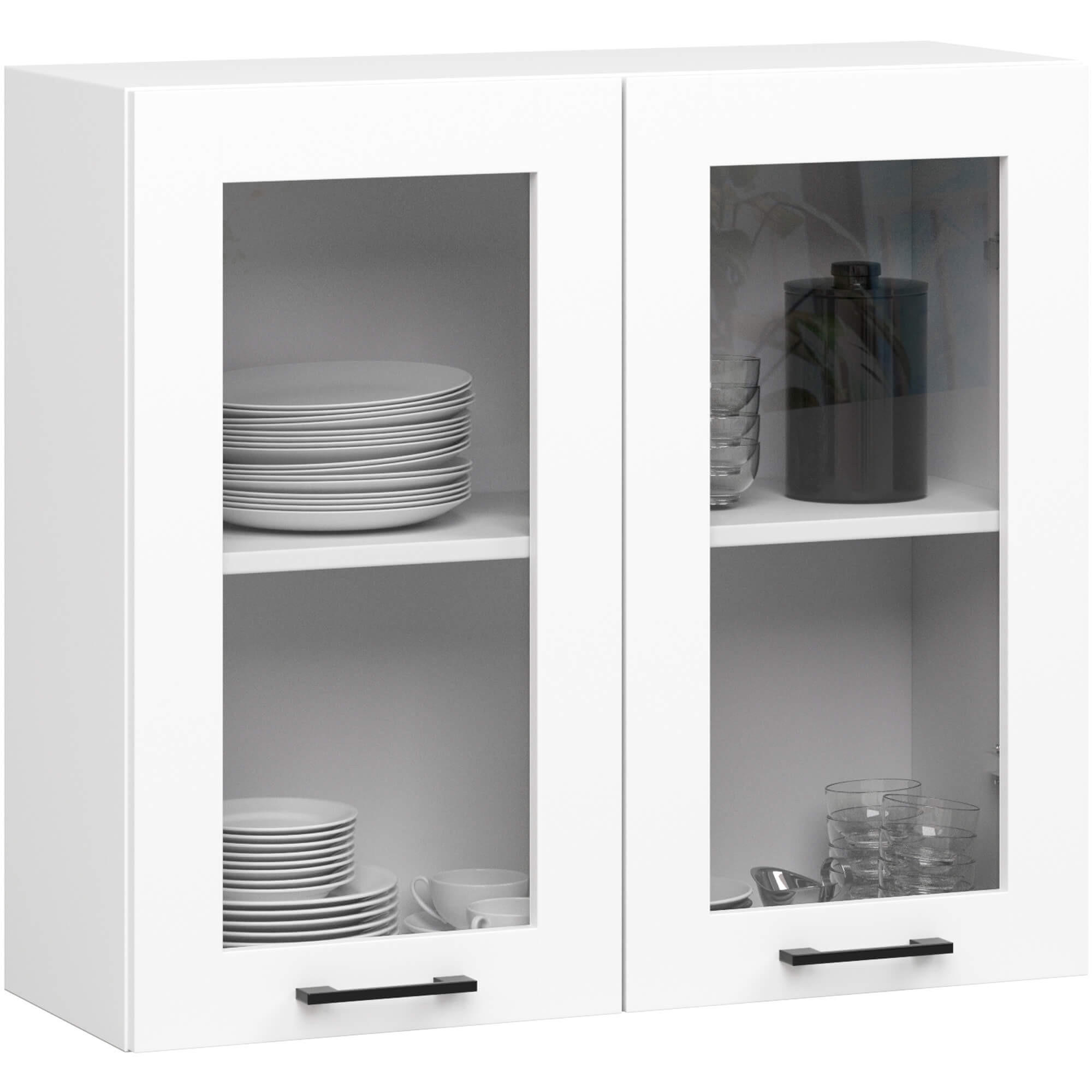 Akord Küchenvitrine Weiß 80x72x30.5 cm