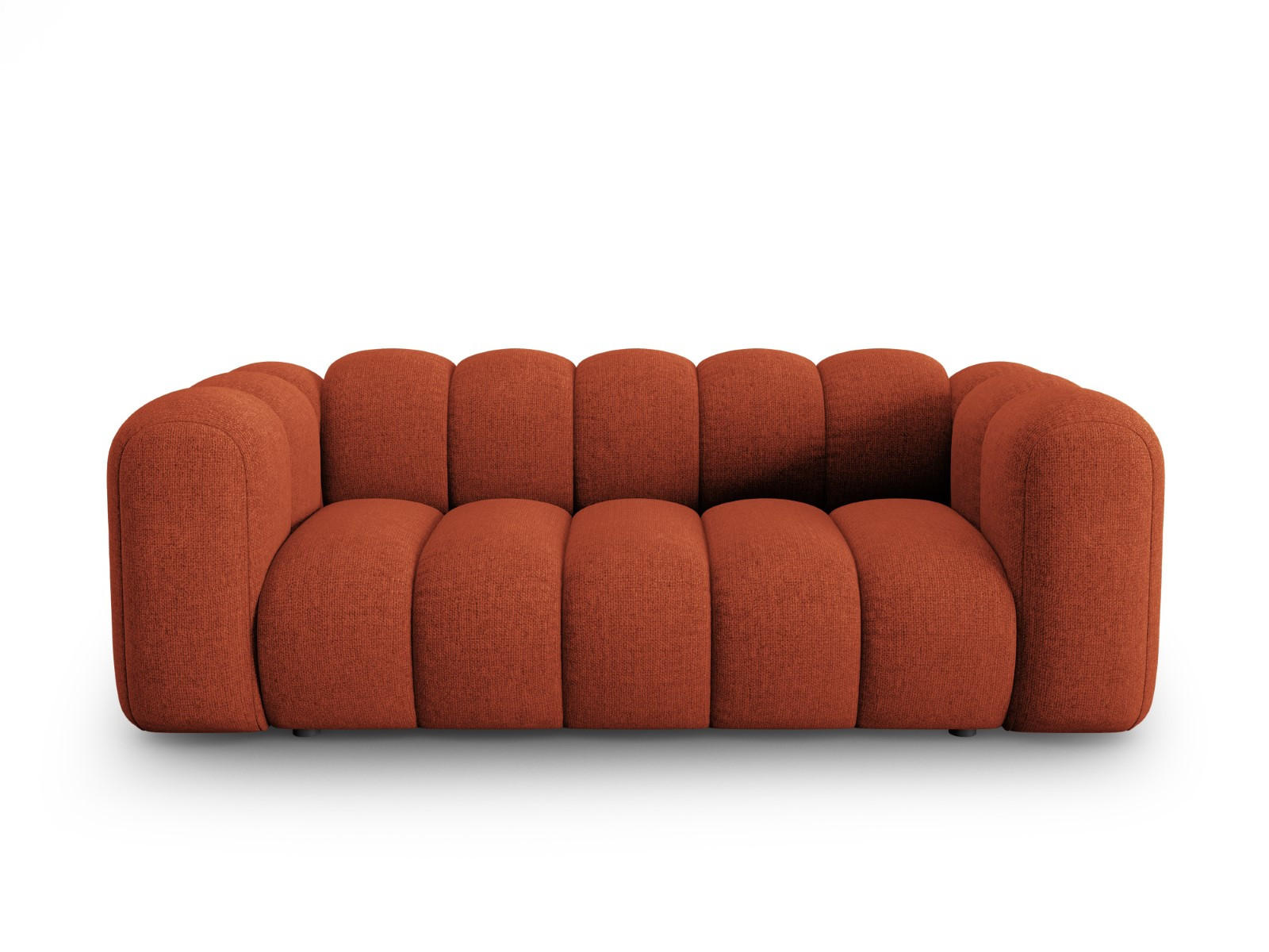 SOFA Lupine aus Chenille-Stoff terrakotta 2 Sitzplätze - Terracotta, Textil (95/70/200cm) - Micadoni