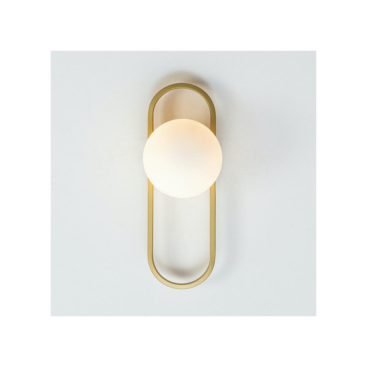 WANDLEUCHTE Belisto, Messing und Weiß, 40cm - Messingfarben, Glas (15/40/15cm) - KOSILUM