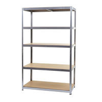 SCHWERLASTREGAL Silbergrau, Braun - Braun/Grau, Metall (121/200/61cm) - MCW