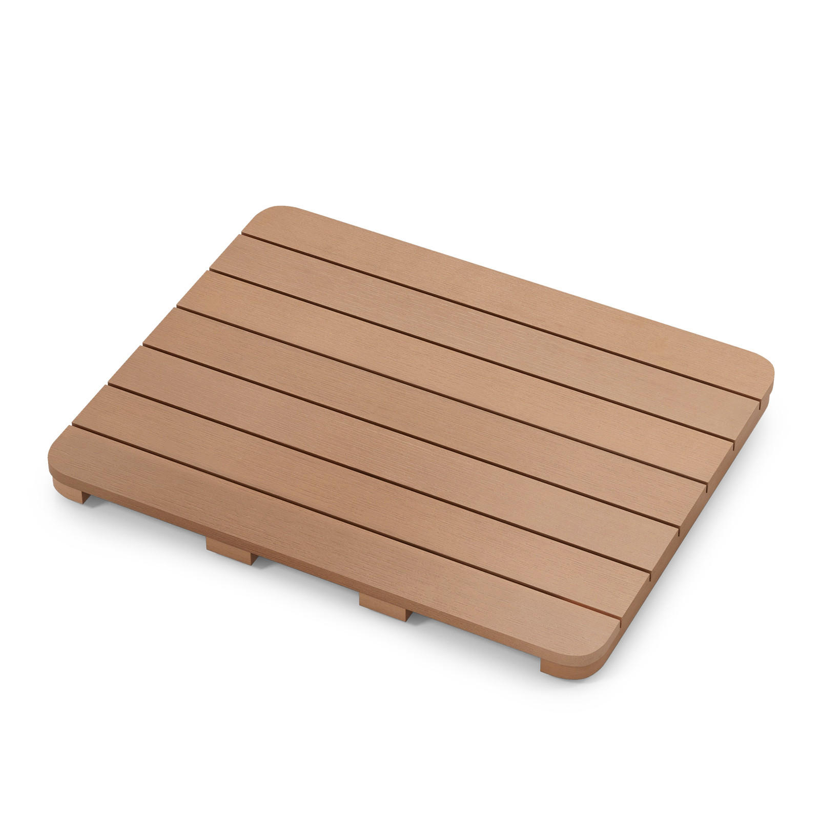 BADEMATTE Braun - Braun, Kunststoff (48/60cm) - COSTWAY