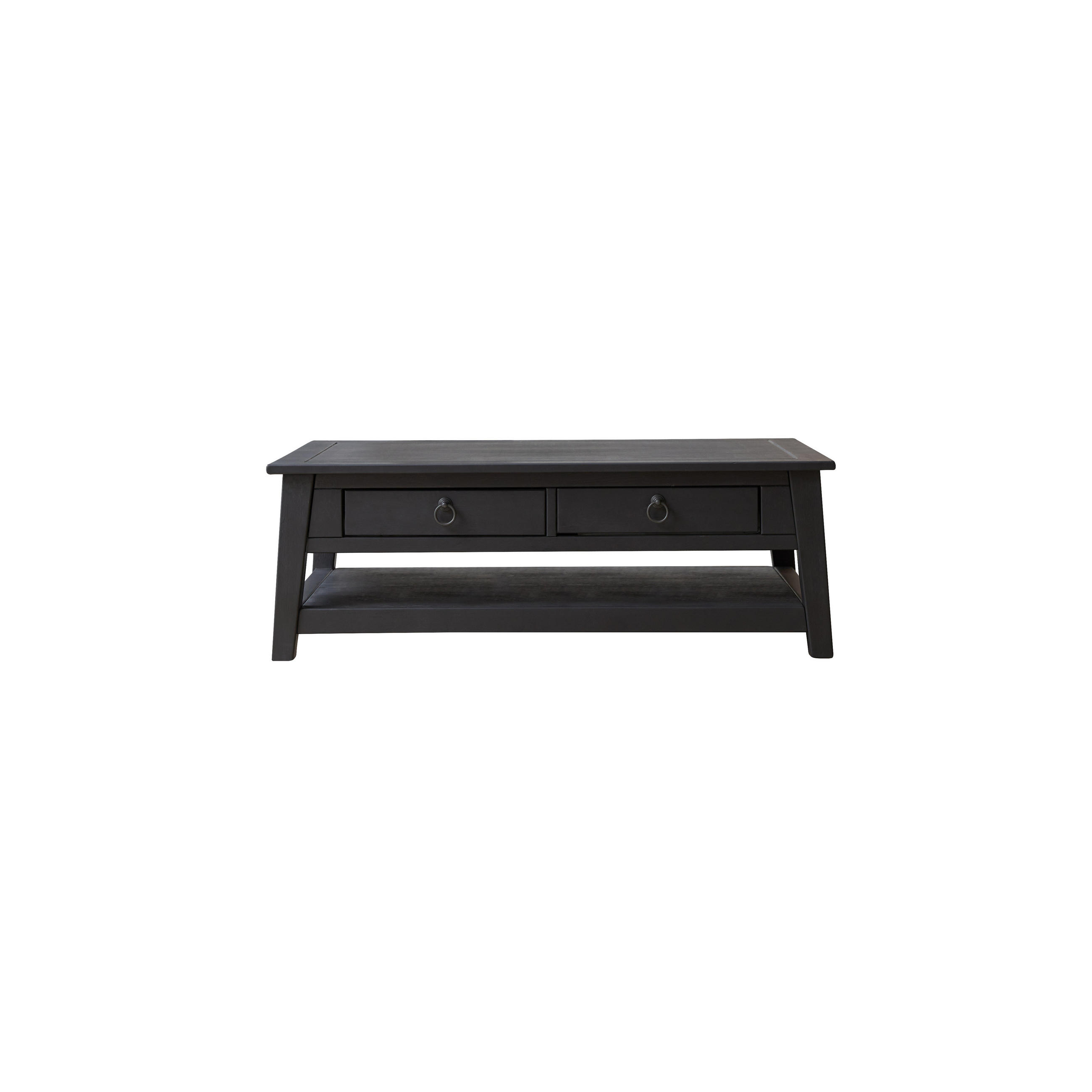 Tikamoon Couchtisch Schwarz 100x35x60 cm