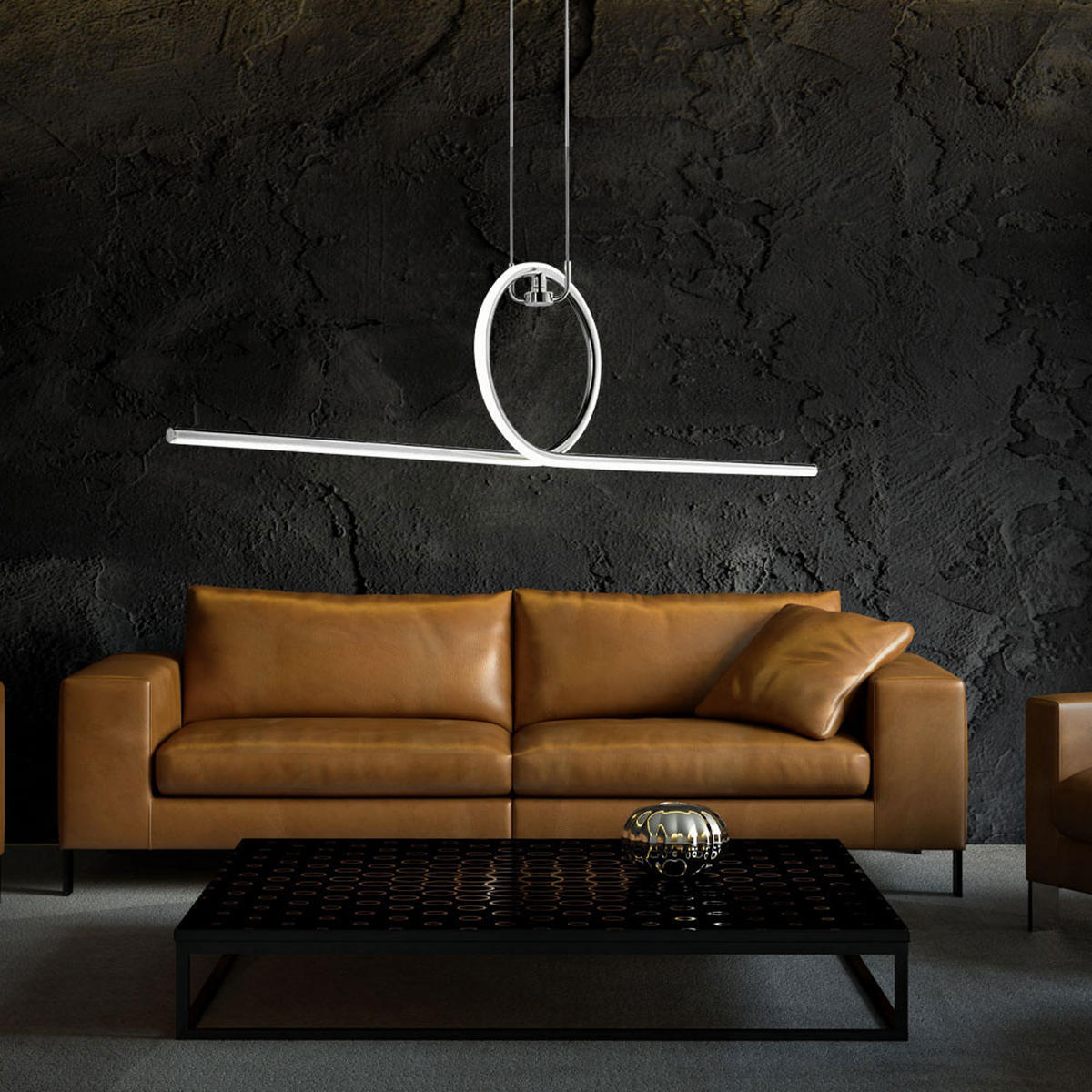 LED HÄNGELEUCHTE Chrom Silber - Silberfarben, Metall (112.5/21/162.5cm) - Wofi